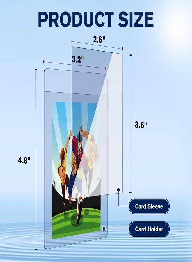 Comnge 600ct Semi Rigid Card Holder - Ultra Clear Waterproof TCG Protectors, with 1/2'' Protective Lip, Card Sleeves for BGS, SGC Grading Submission, Secure Shipping & Collectible Storage - Image 2